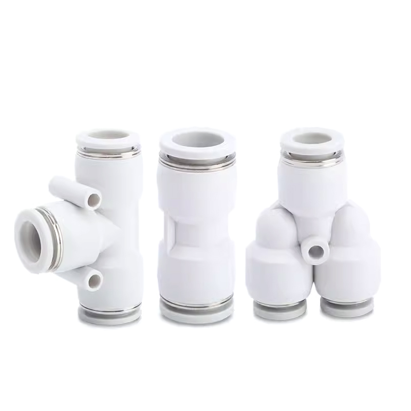 White PY Series Straight Pneumatic fitting